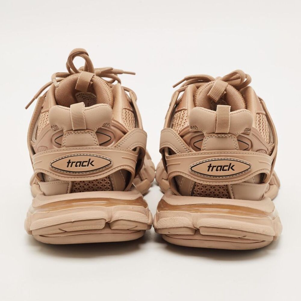 Balenciaga Track Size 43 Beige Faux Leather And Mesh Lace Up Sneakers - Picture 5 of 7